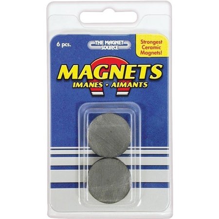 MAGNET SOURCE 0 Magnetic Disc, 1 in Dia, Charcoal Gray 7004